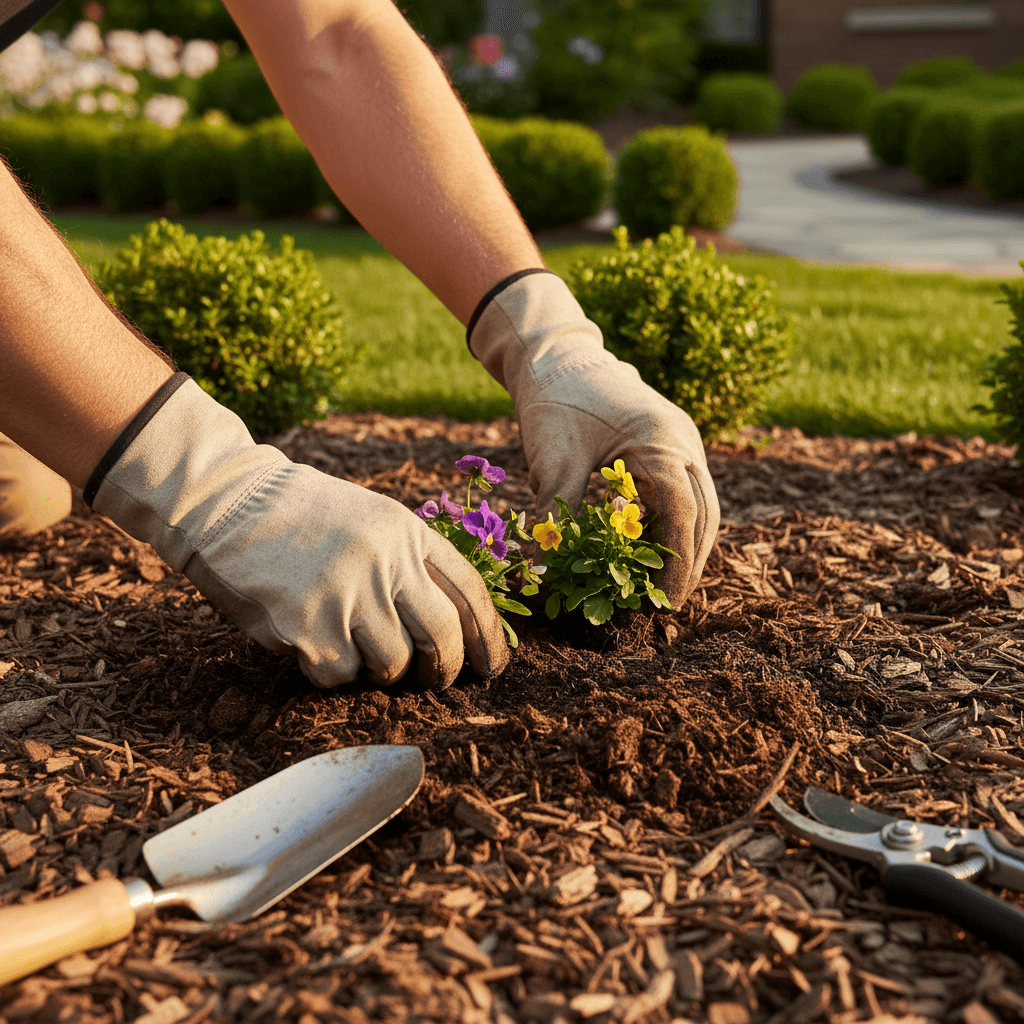 Landscaper consulting with a homeowner about their Toronto property